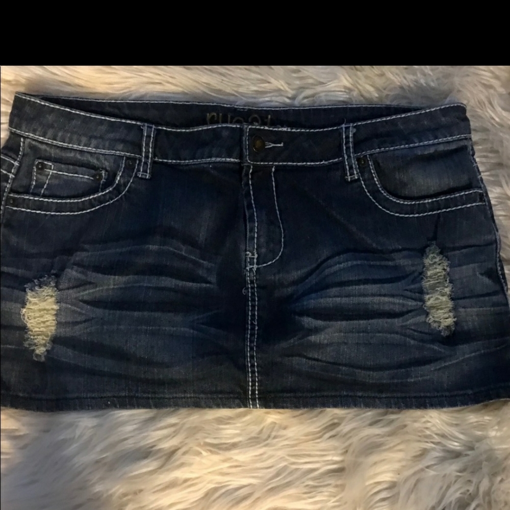 Cute Denim Mini Skirt size 13